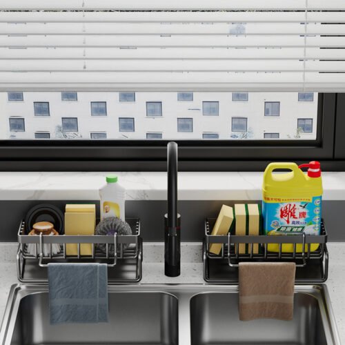 Kitchen Metal Soap Cleaning tools Dish Rack